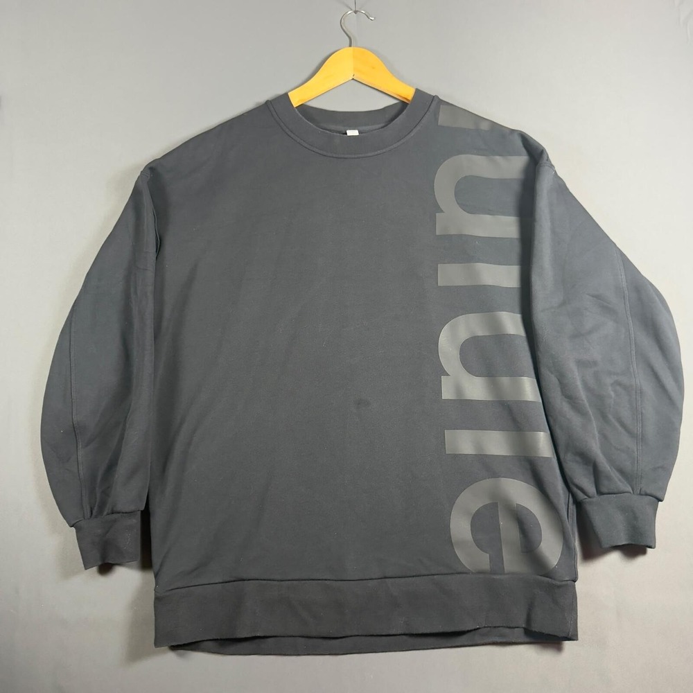 Lululemon Long Sleeve Crewneck Sweatshirt Black Sweater Jet Black Size 8